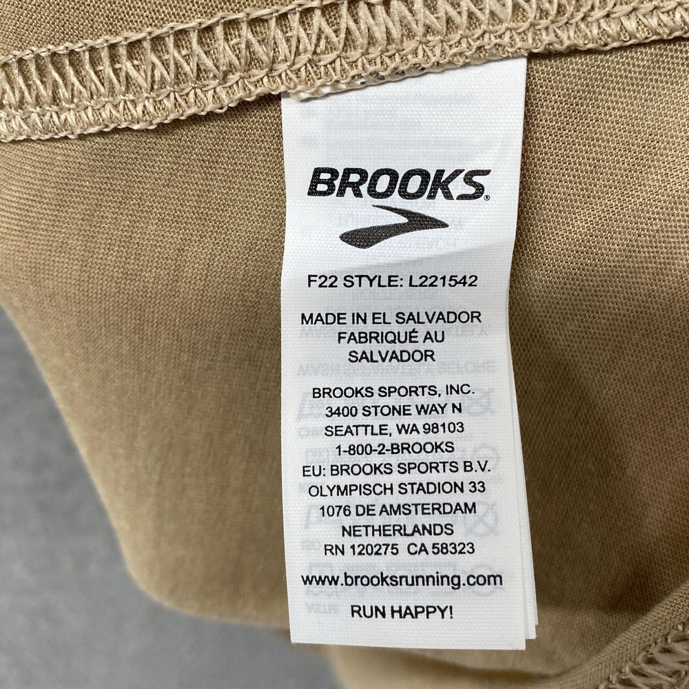 Brooks Hot Dog Tank Top Womens Medium Beige Running Buddy Funny Workout - Picture 9 of 15